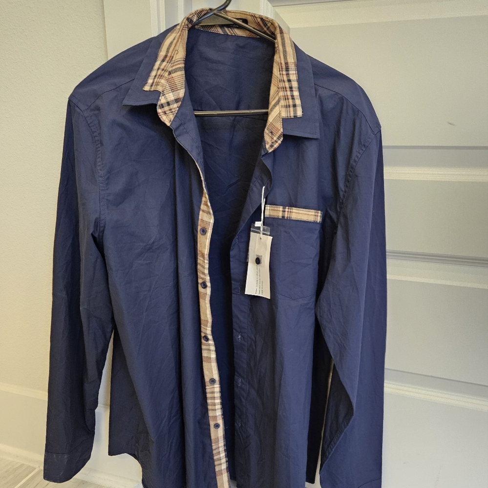 Coofandy Men's Long Sleeve Button Down Shirt; Size XL;